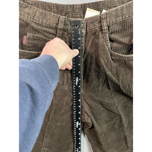 Vtg Woolrich Brown Straight Leg Corduroy Sable Pants Womens Size 12 Baggy Y2K - Picture 8 of 8